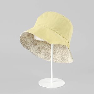 솔리드&amp;페이즐리 양면 벙거지 모자