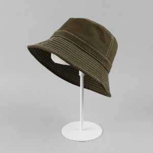 라인 포인트 코튼 벙거지 모자